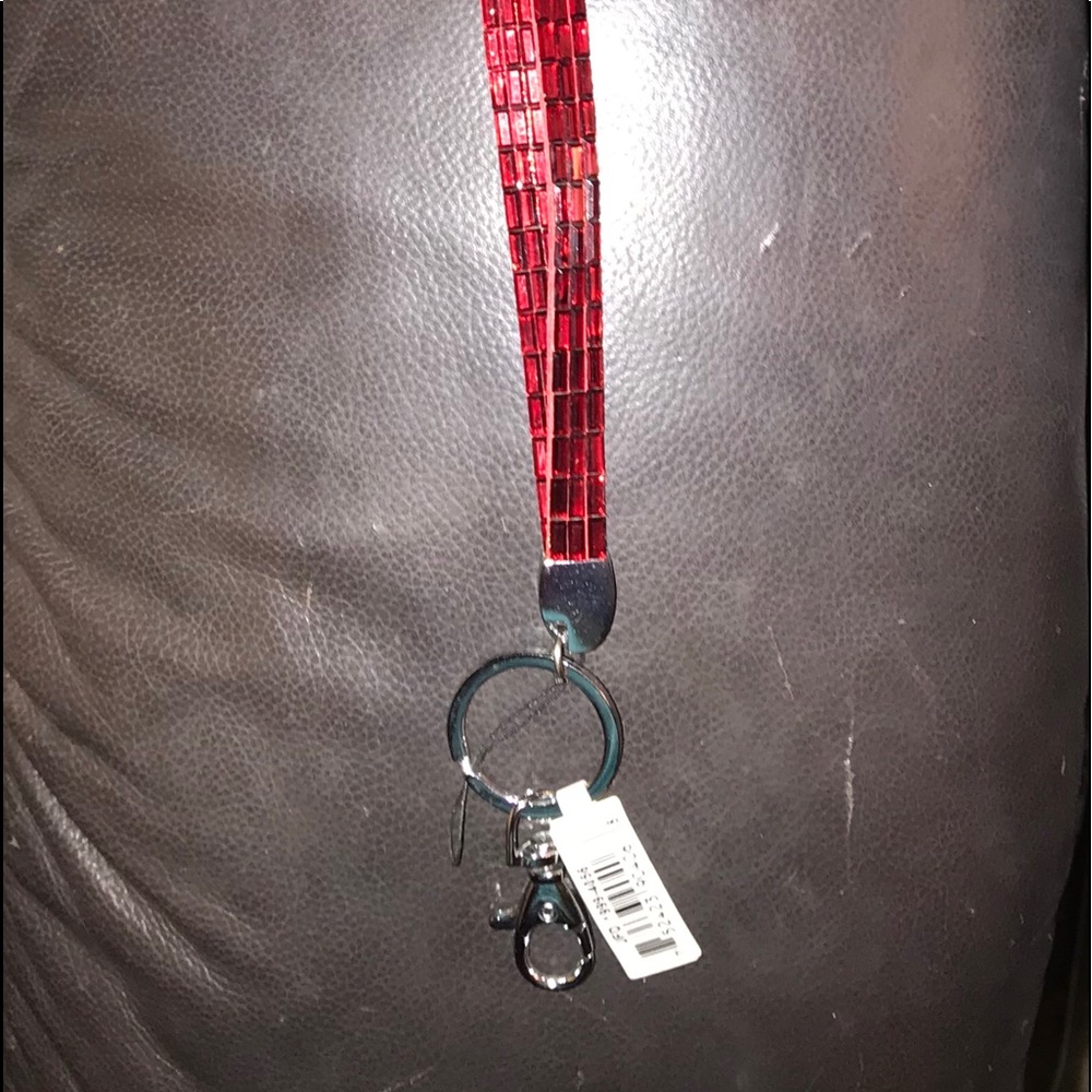 🐙CLOSET CLOSING!!🐙 Sparkly red work ID/lanyard